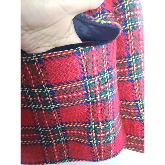 Talbots Women Red Tweed Red Blue Wool Blend "Shetland" 3 Button Blazer size 22W - Picture 6 of 11